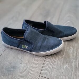 Lacoste Blue Slip-On Loafers